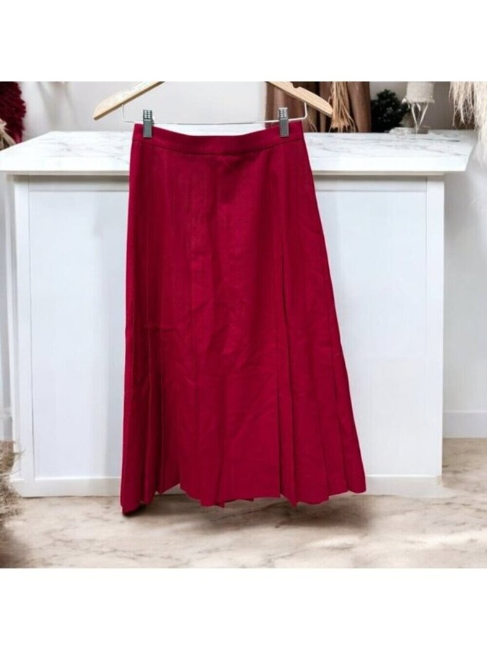 Talbots Vintage 100% Wool Pleated Midi Skirt Size 4P Made in USA - Picture 13 of 15
